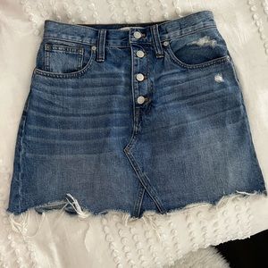 Madewell denim mini skirt